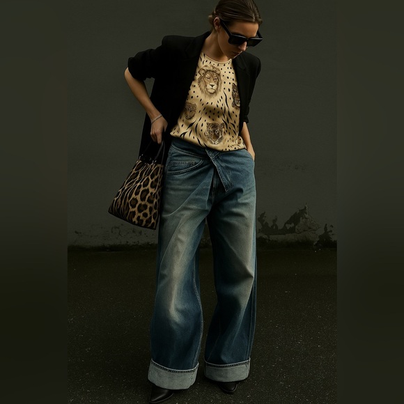 Escada Tops - Escada Silk Jungle Print Tee